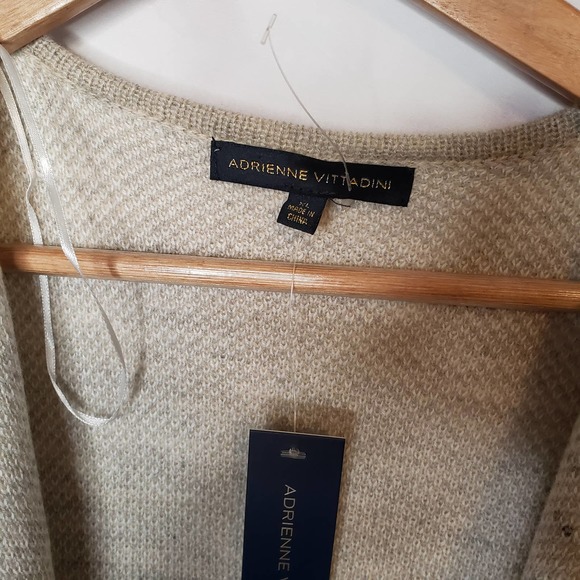 ADRIENNE VITTADINI color black knit open cardigan sweater XL - Picture 5 of 11